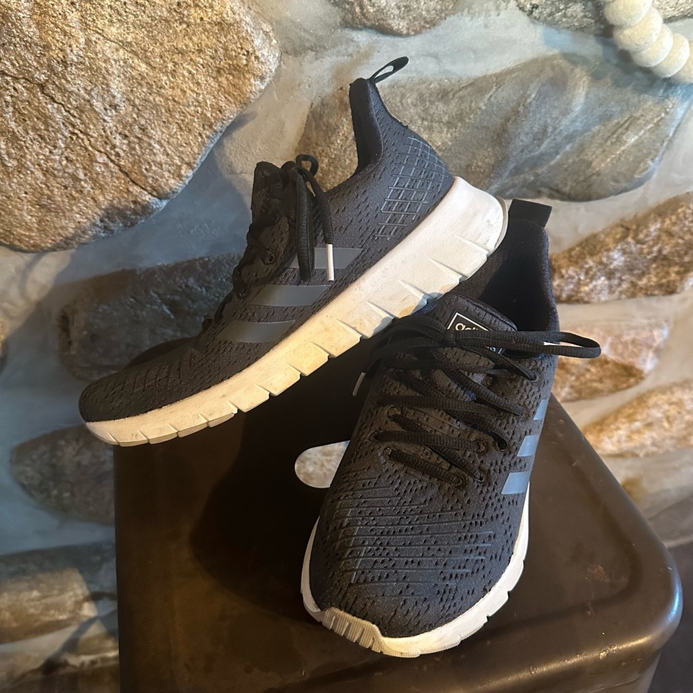 adidas Black and White Athletic Shoes